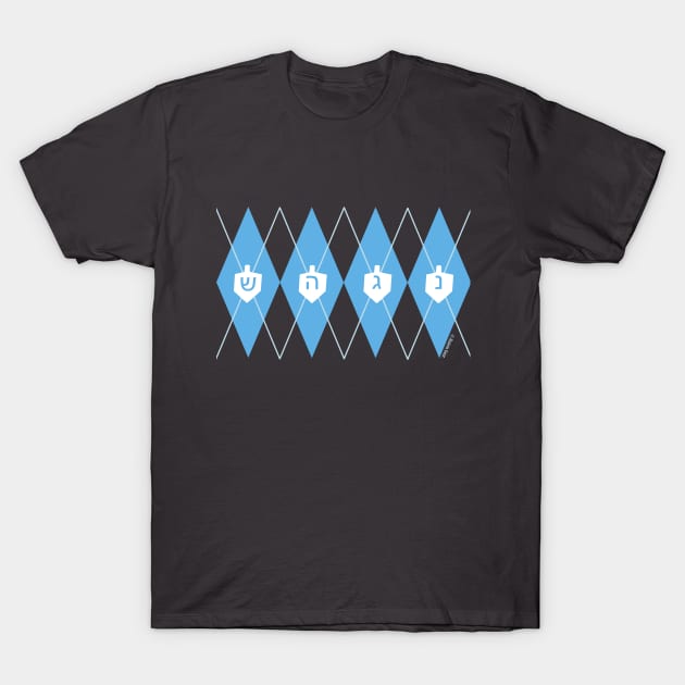 Argyle Dreidels T-Shirt by jrotem